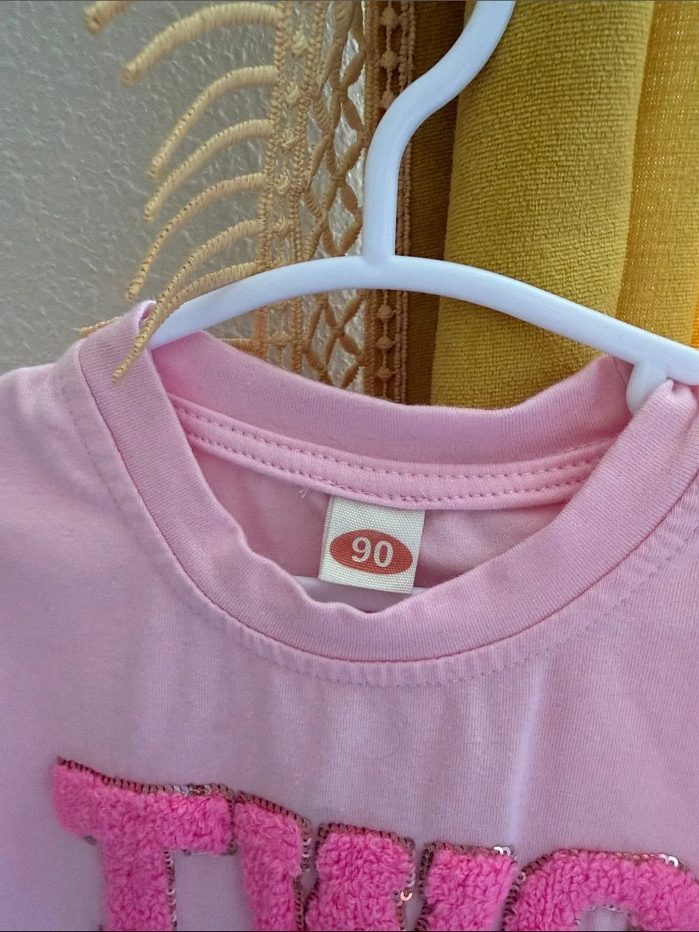 Blush Pink Embroidered 'TWO' Tee (2T)